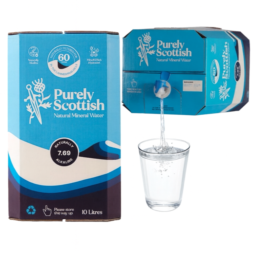 Purely Scottish Natural Boxed Mineral Water 20L (Twin Pack 2×10L)