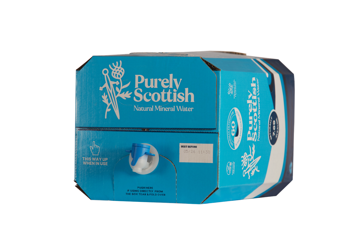 Purely Scottish Natural Boxed Mineral Water 20L (Twin Pack 2×10L)