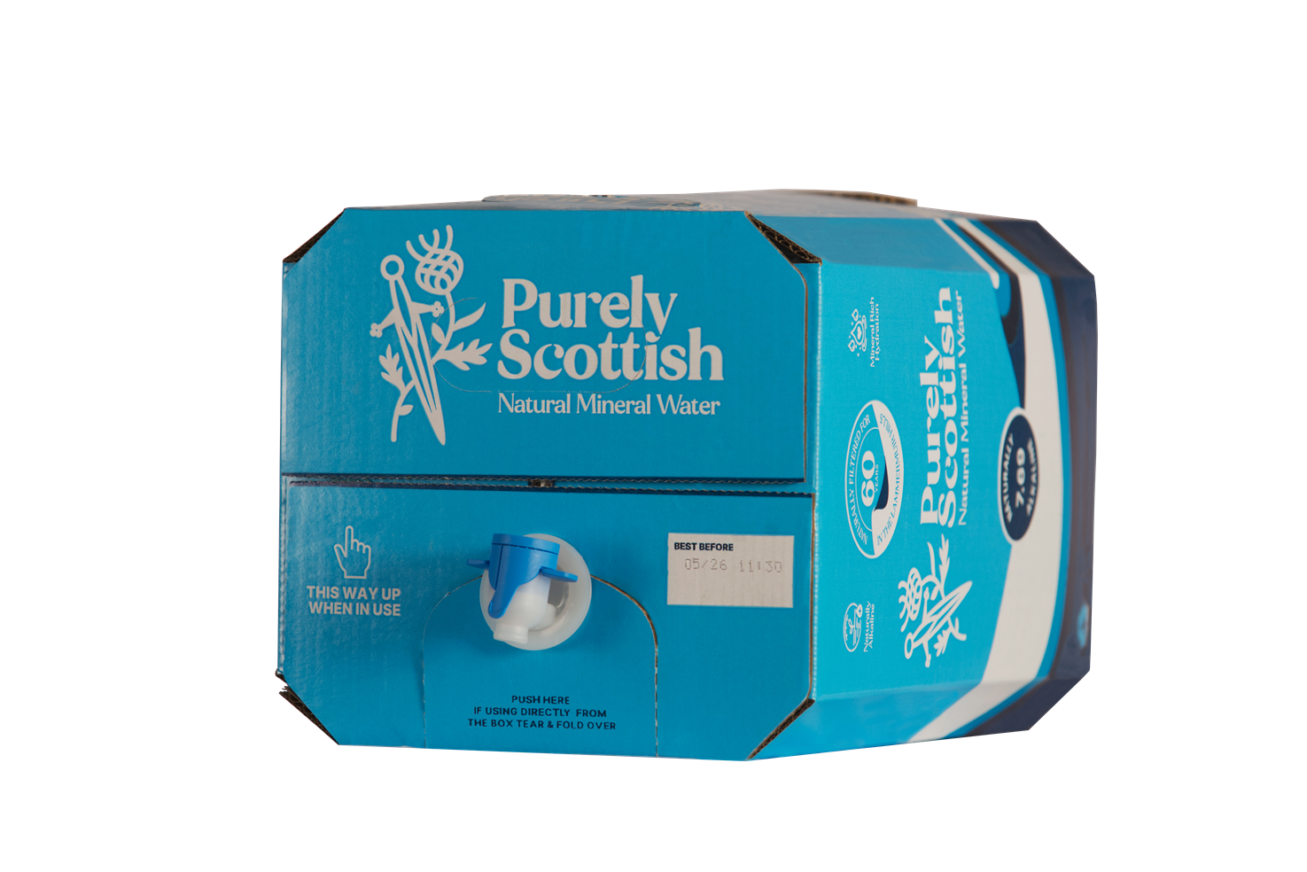 Purely Scottish Natural Boxed Mineral Water 20L (Twin Pack 2×10L)